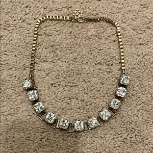 Ann Taylor Gold Necklace with Clear Accents